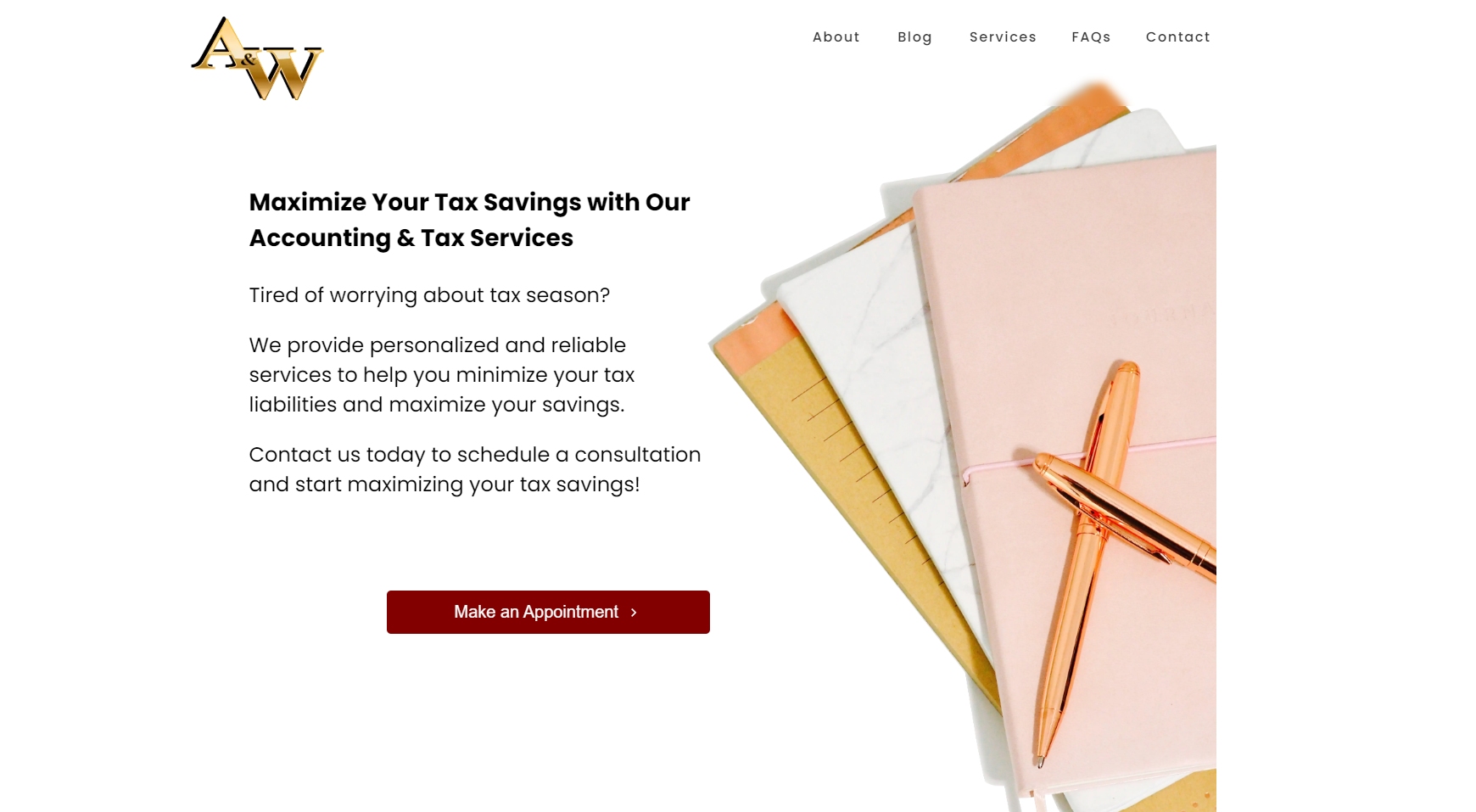 A&W Tax Services Associates Ltd Website